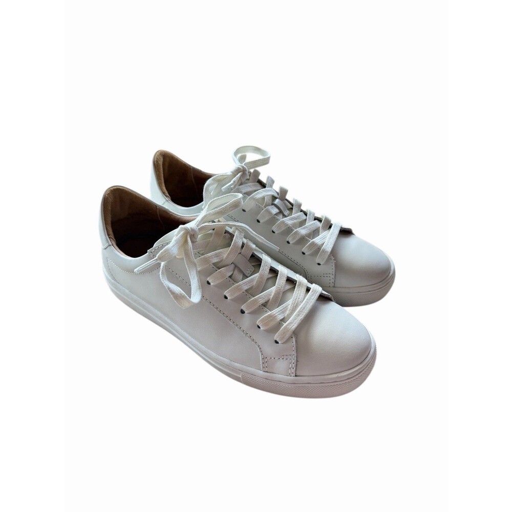 NEW Quince Women's 7.5 100% Leather White Everyday Sneakers Shoes - Picture 2 of 12